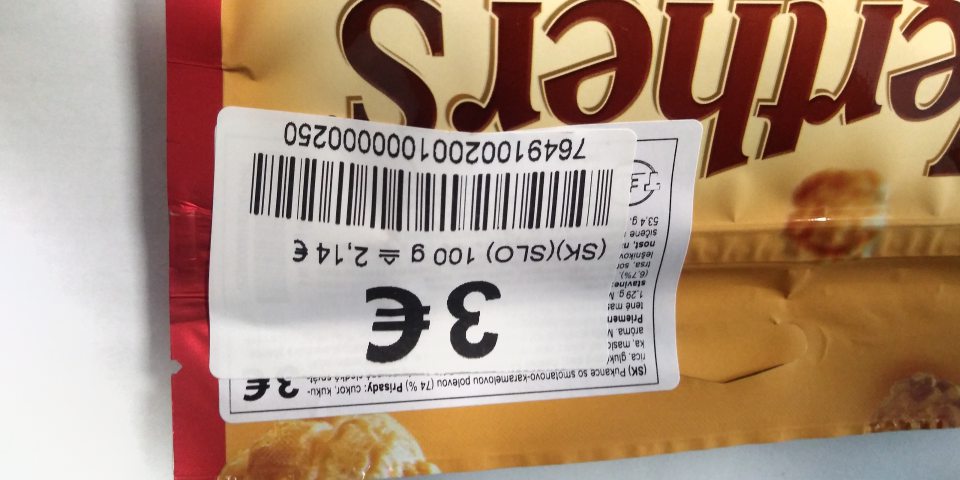 výrobok v kodifikovanej podobe štátneho jazyka označený nezrozumiteľne, nejasne, nečitateľne