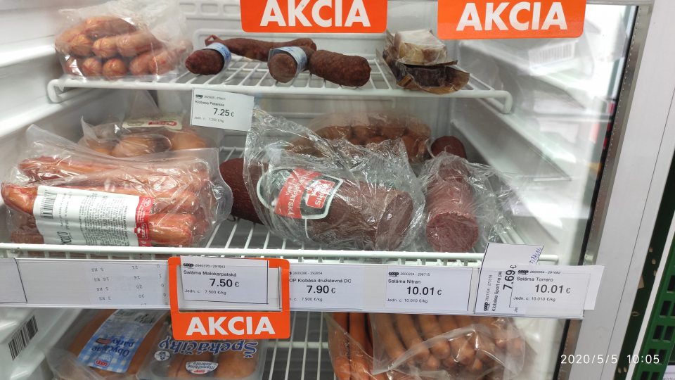 3. Predaj mäsových výrobkov nedostatočne označených.