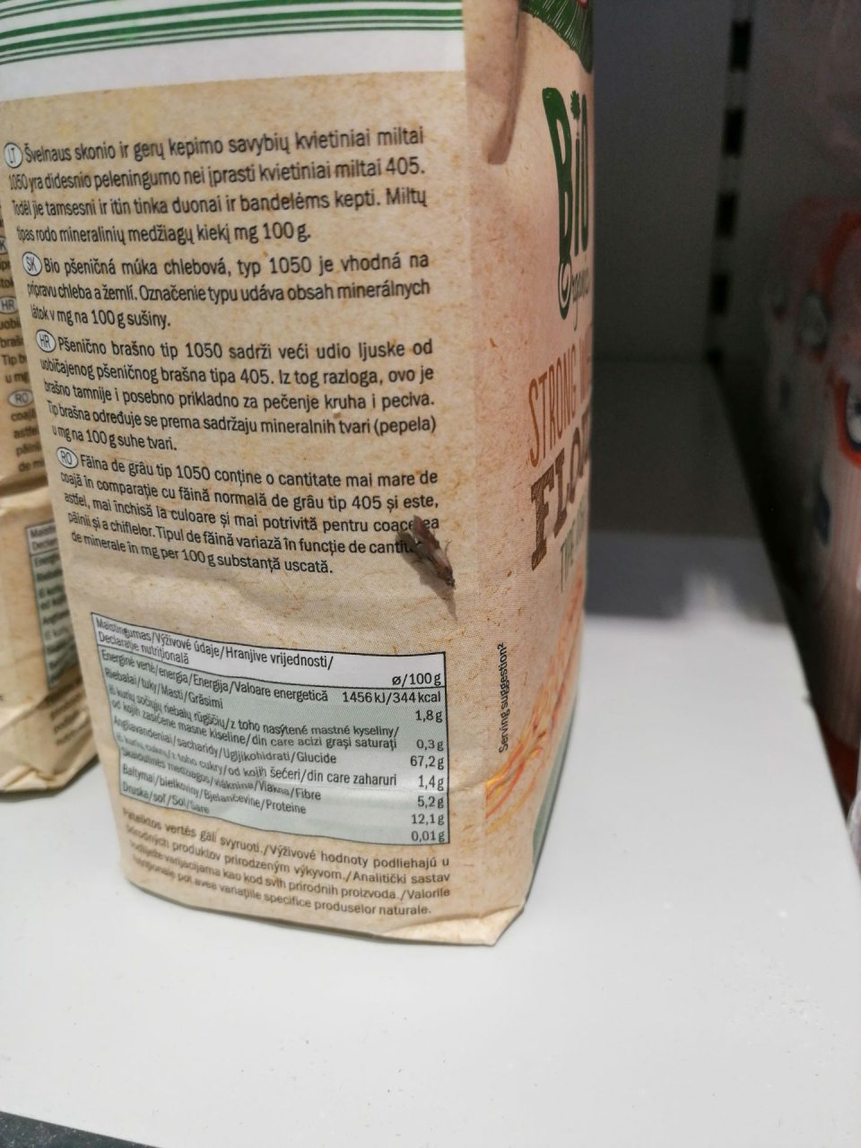 V mieste vystavovania múky zistený výskyt živého jedinca hmyzu.