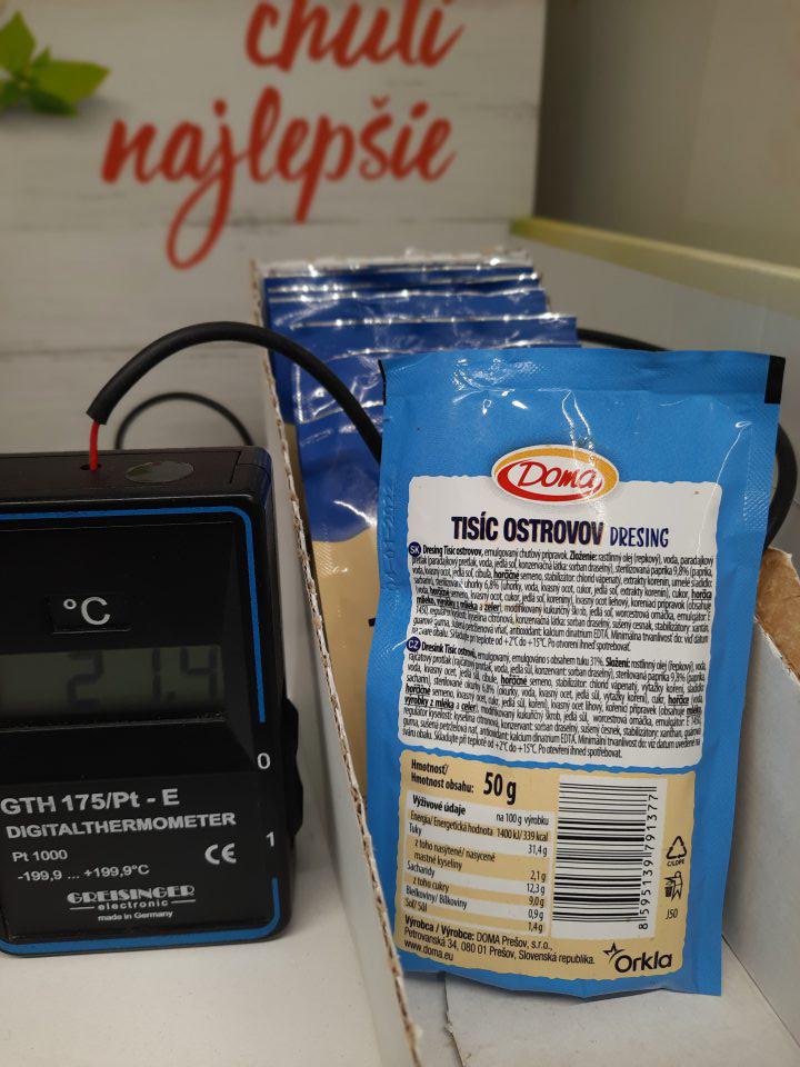 Nedodržanie teplotných podmienok pri vystavovaní potravín