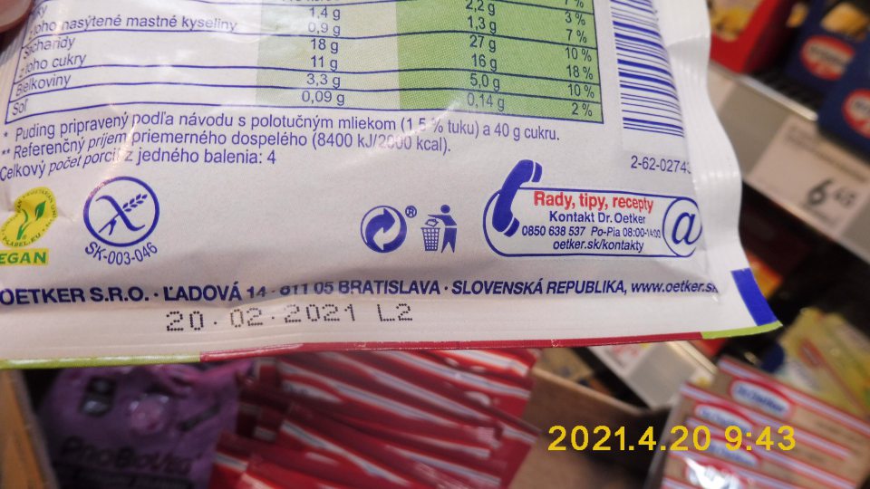 Predaj tovaru po uplynutí dátumu minimálnej trvanlivosti.