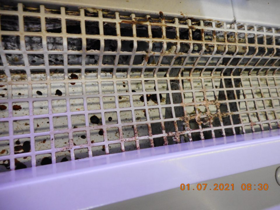 Nesplnenie opatrenia - znečistené chladiace zariadenia