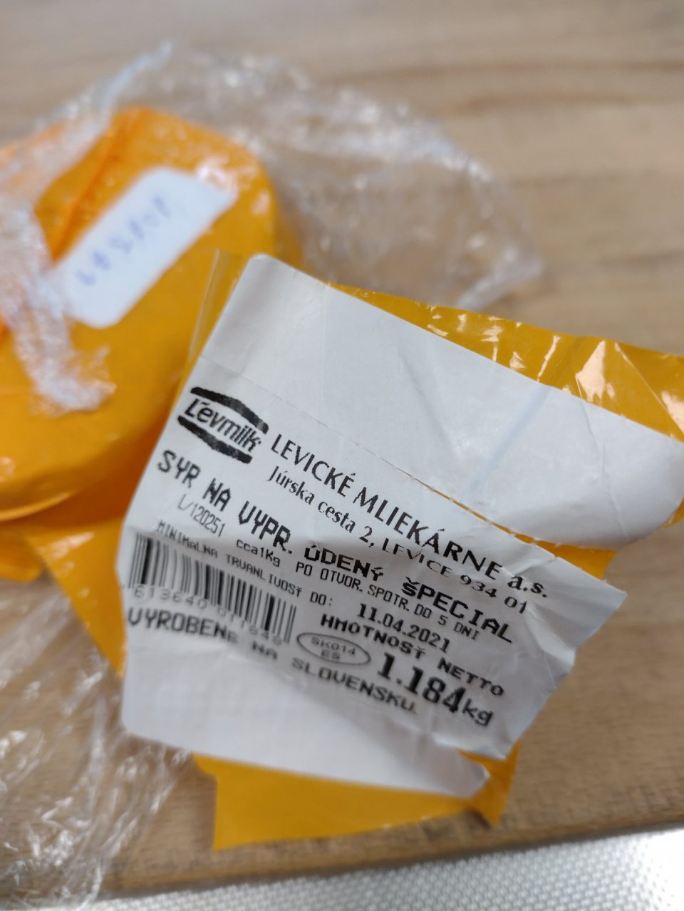 Mliečny výrobok 19 dní po DMT.