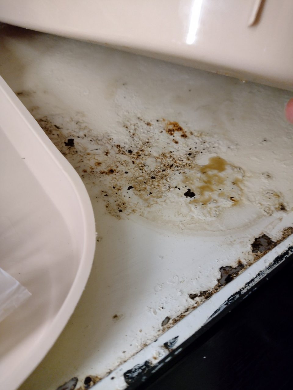 V chladiacom zariadení s lahôdkarskými výrobkami poškodený povrch úložnej plochy s výskytom korózie.