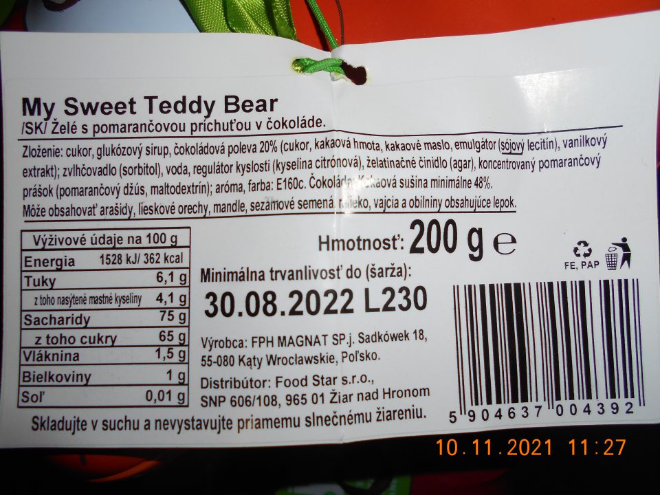  Nesprávne uvedená kategória prídavných látok u jedného druhu potravinárskeho výrobku. 