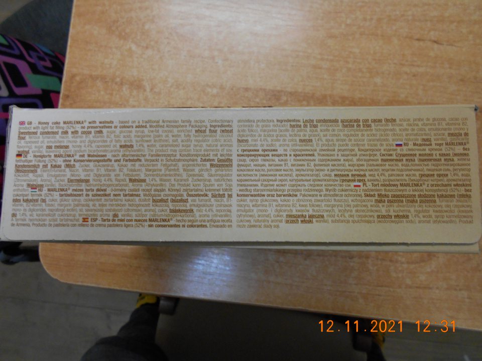 	Zistené uvádzanie do obehu jedného druhu cukrárskeho výrobku, u ktorého nebolo v zložení uvedené zloženie zloženej zložky- vaječná melanž.