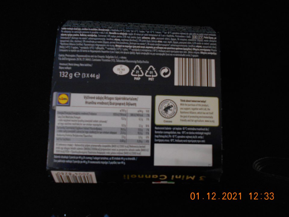  Chýbajúci údaj o dátume minimálnej trvanlivosti.