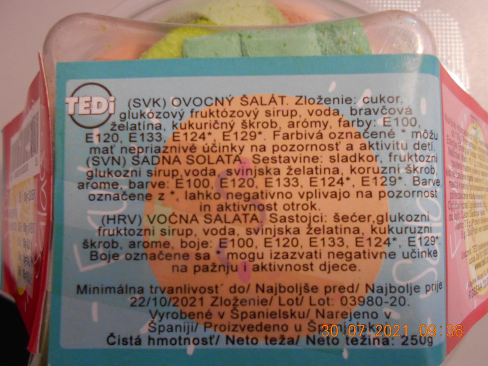 Zistený chýbajúci opisný názov u dvoch druhov potravinárskych výrobkov. 