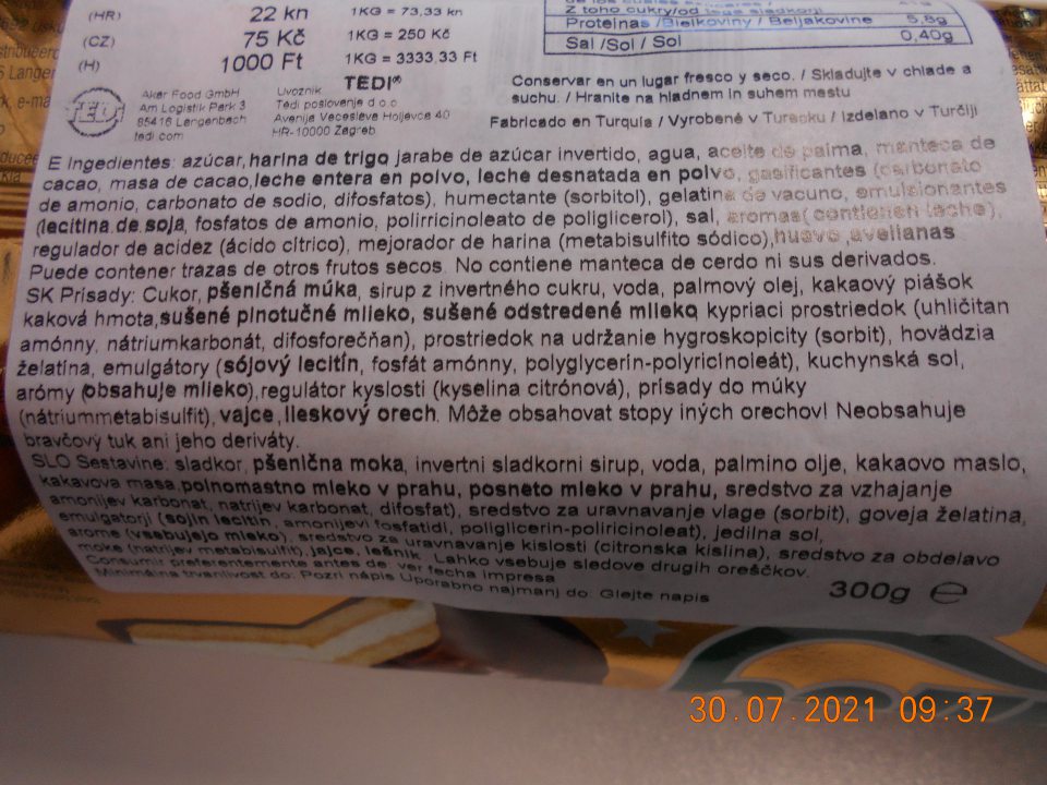 Zistený chýbajúci opisný názov u dvoch druhov potravinárskych výrobkov