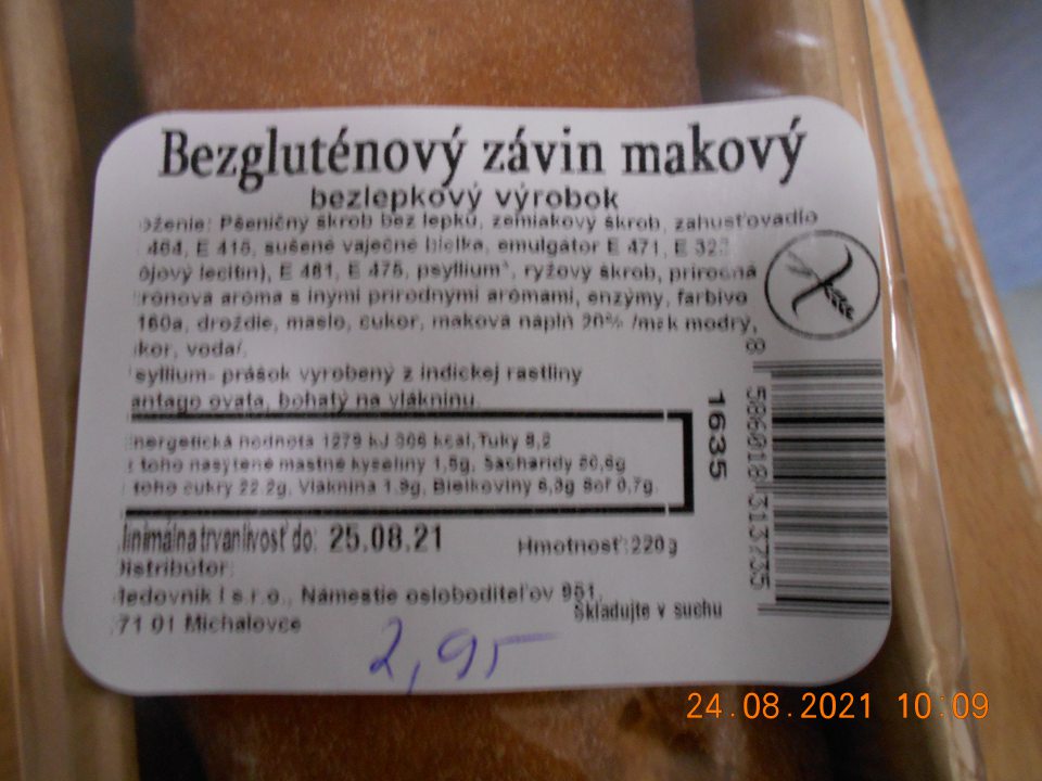 Zistené uvádzanie do obehu dvoch druhov pekárskych výrobkov, nesprávne označených, u ktorých v zložení chýbali zvýraznené zložky, spôsobujúce alergie alebo neznášanlivosť.