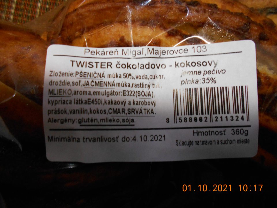 Zistené chýbajúce percentuálne zastúpenie zložiek, uvedených v názve výrobku.