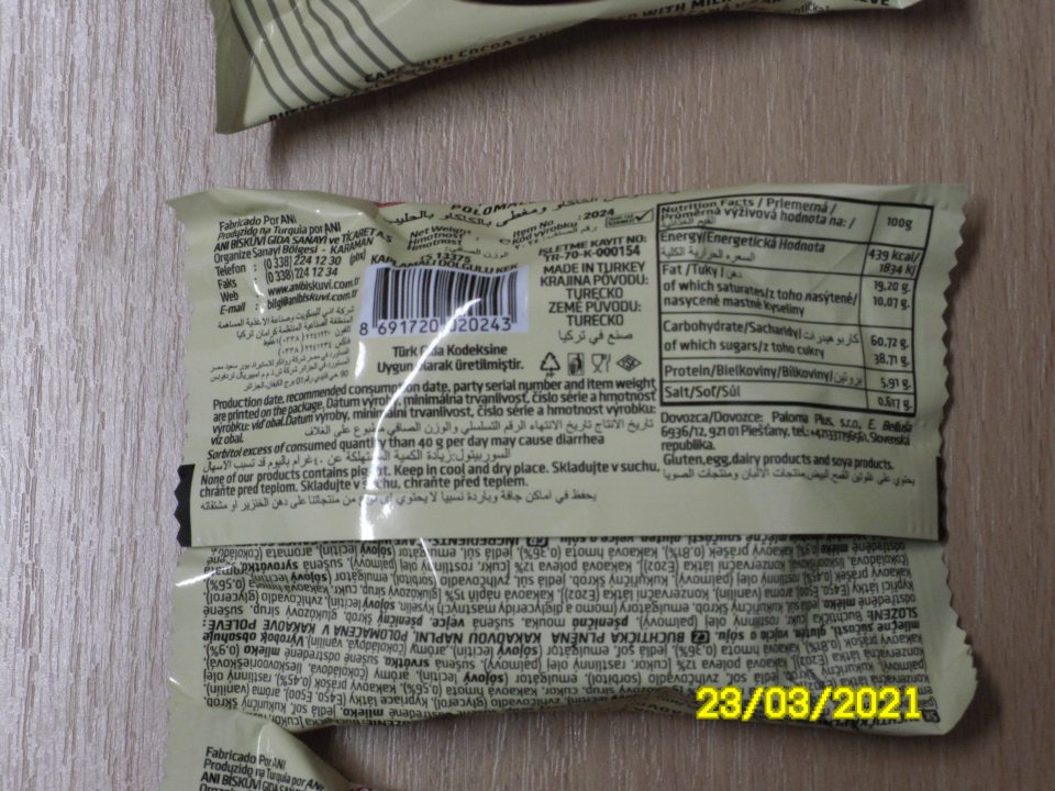 istený zotierajúci sa údaj o dátume minimálnej trvanlivosti.