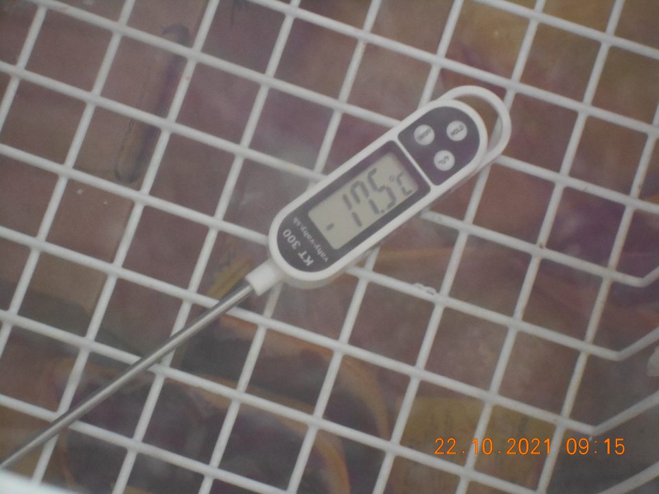 Zistené uchovávanie čerstvého kuracieho mäsa pri teplote - 17,5 °C, pričom výrobca požaduje na etikete uchovávať výrobok pri teplote od 0 do + 4 °C.