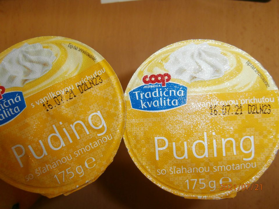 Puding po uplynutom dátume spotreby.