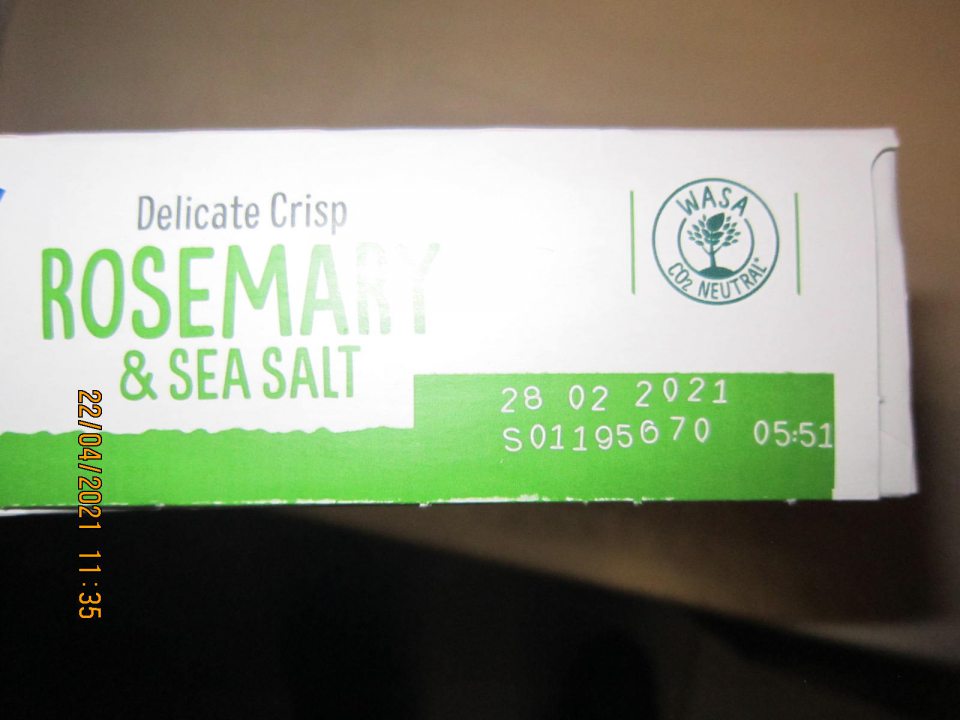 Predaj WASA rozmarín, ostatný pekárenský výrobok po DMT