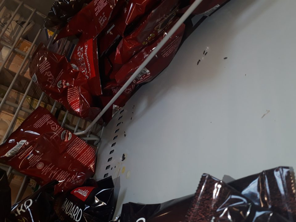 Výskyt exkrementov hlodavcov