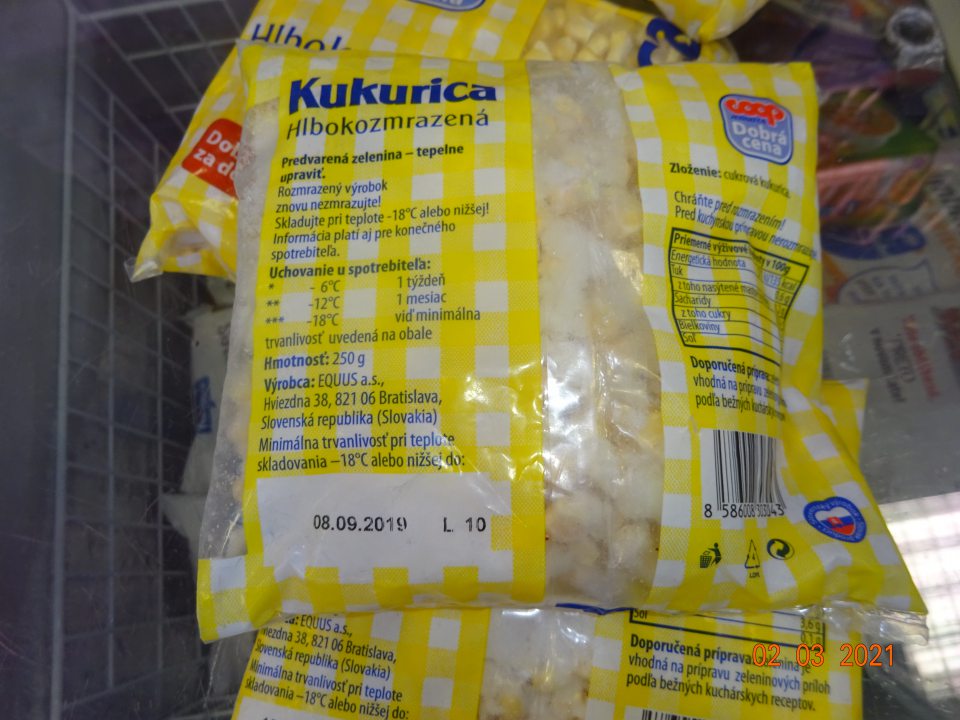 Tovar po dátume minimálnej trvanlivosti.