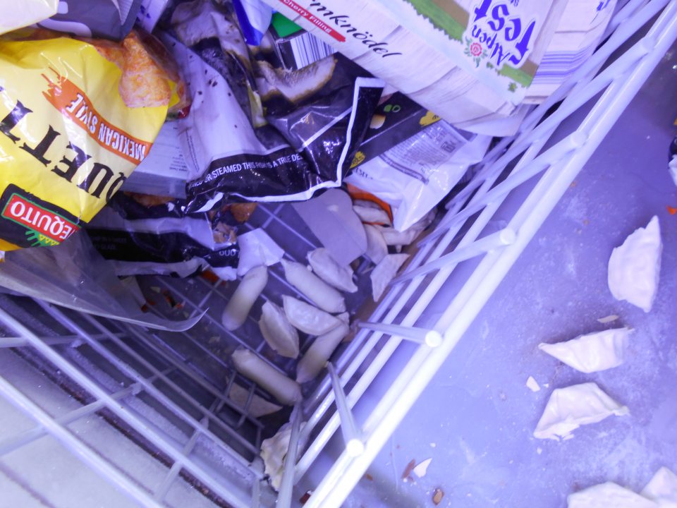  znečistenie mraziacich boxov