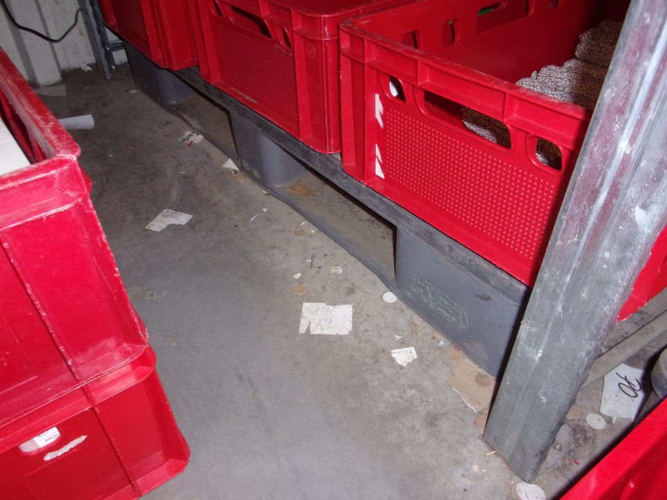 Nedostatočná hygiena skladovania