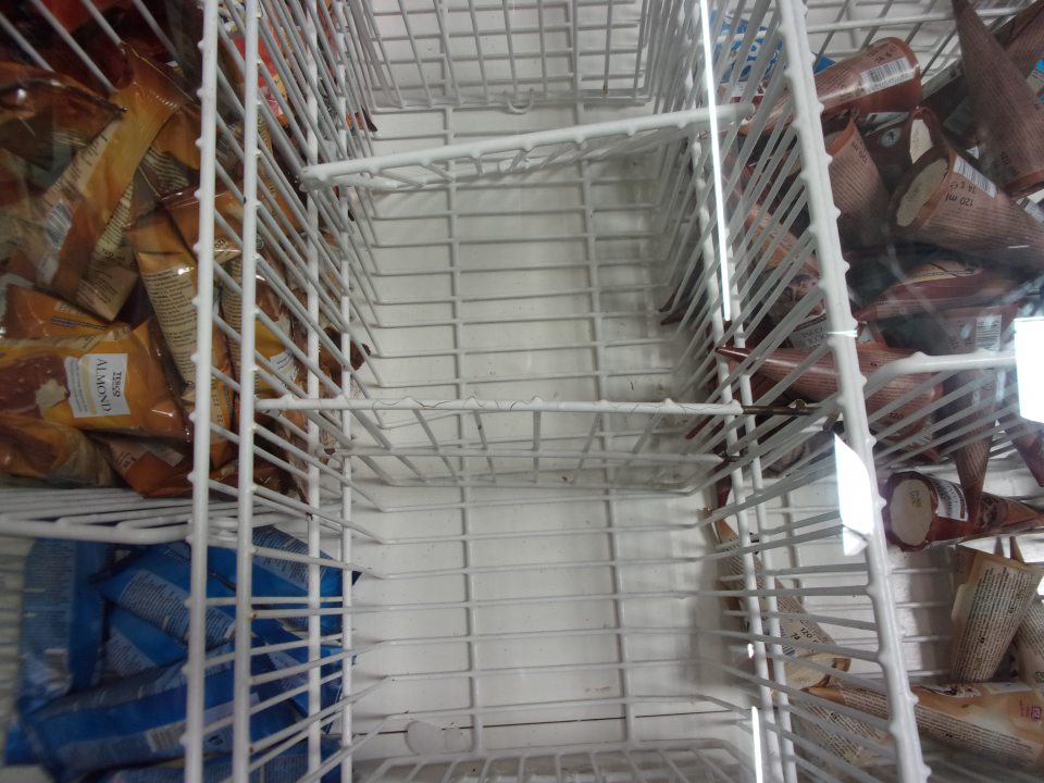 Vyčistený mraziaci box.