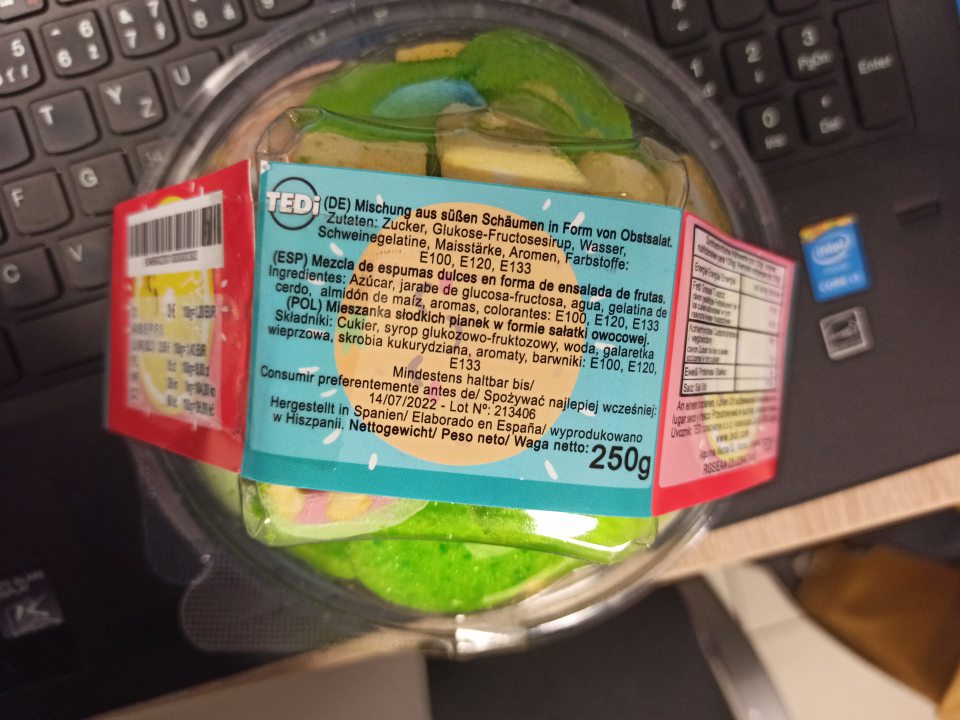 potravinový výrobok bez označenia v slovenskom jazyku - predaj