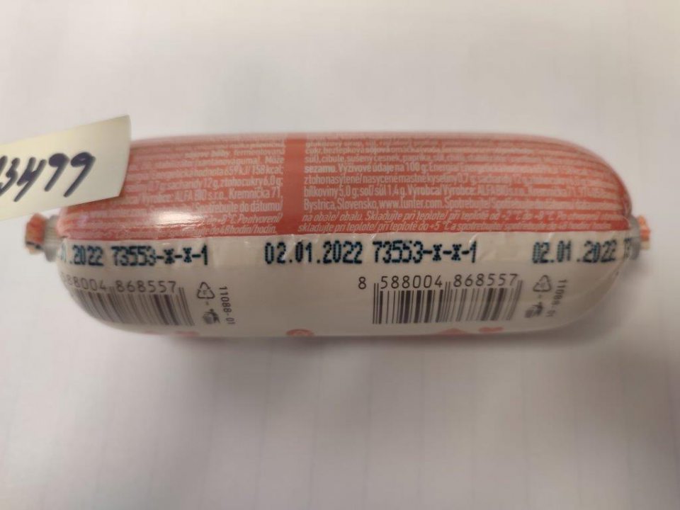 etiketa nevyhovujúceho výrobku