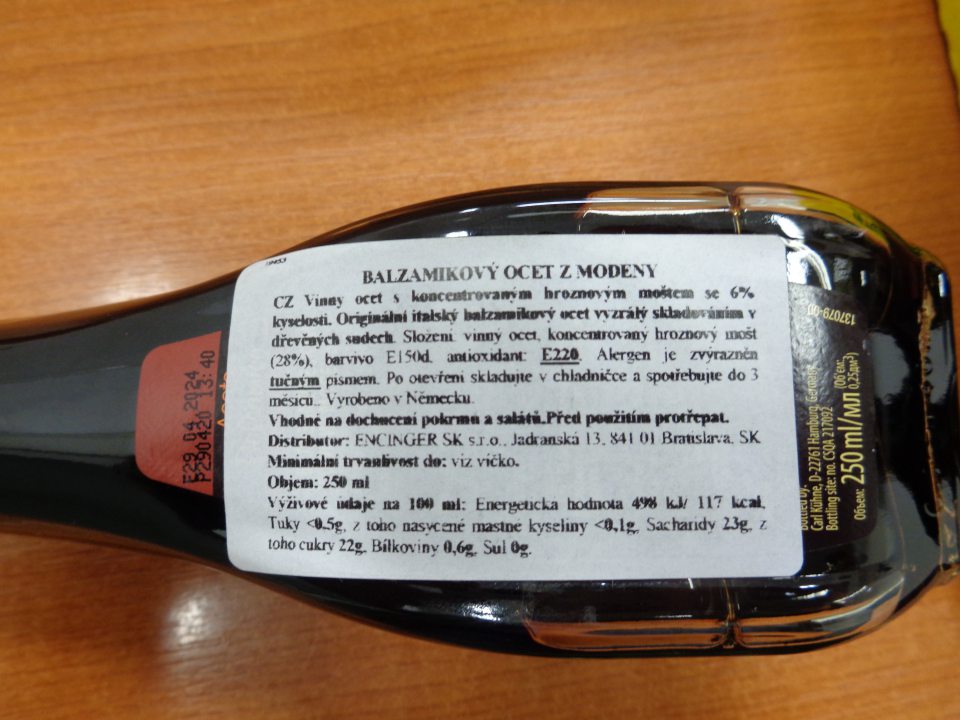 Chýba označenie v slovenskom jazyku.