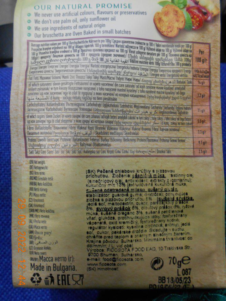  Zistené ťažko čitateľné, nedotlačené alebo slabo vytlačené údaje na etikete jedného druhu potravinárskeho výrobku.