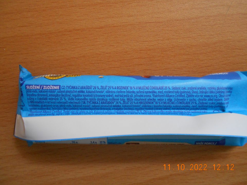 Zistený ťažko čitateľný údaj o dátume minimálnej trvanlivosti. 