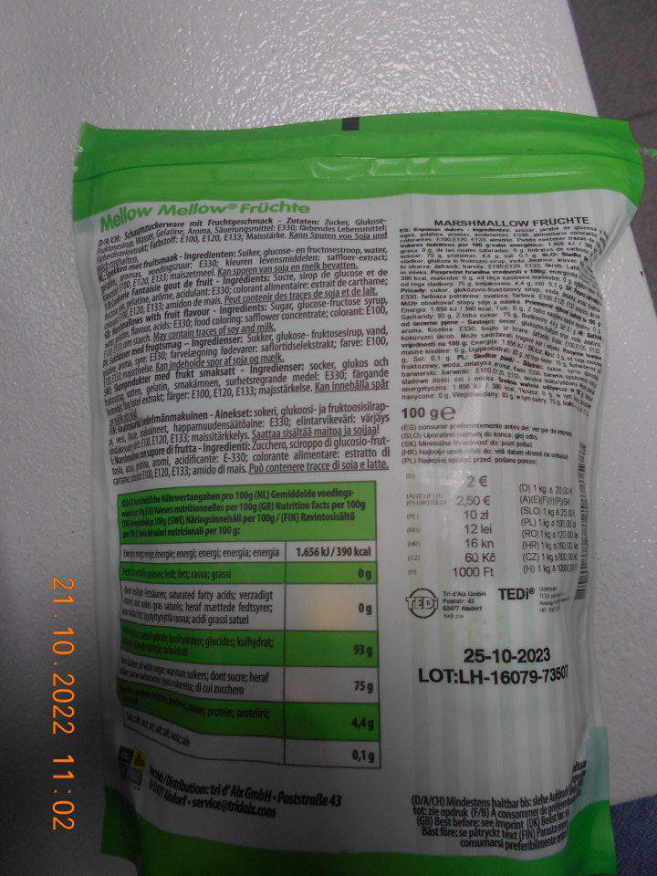 Nesprávne uvedené výživové údaje. 2.) Nesprávne uvedené niektoré výrazy ( prísady, distributer, dystrybutor, prostriedok na zvýšenie hygroskopicity, rozptýlený kečup)