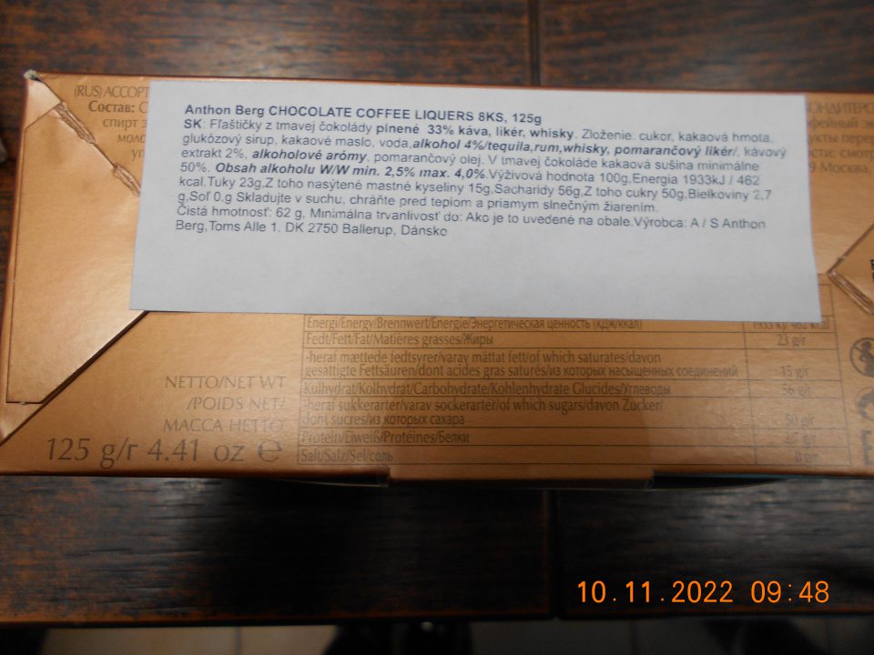 Použitie nesprávnych výrazov v označení jedného druhu cukroviniek. 