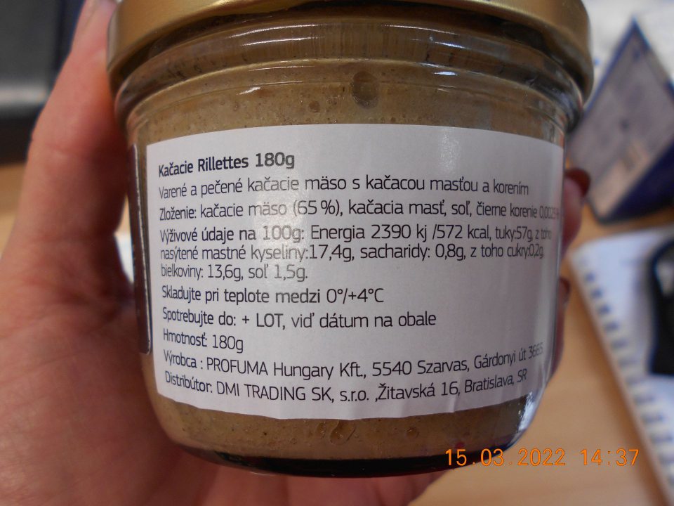 Chýbajúce percentuálne zastúpenie zložky, uvedenej v názve výrobku.