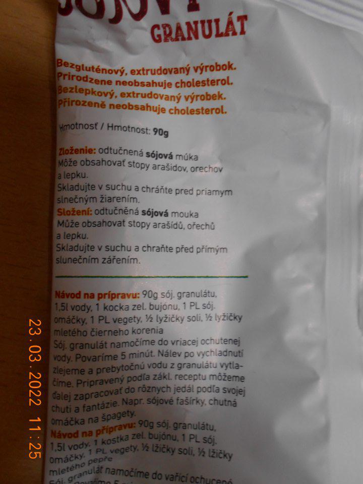  	Zistené uvádzanie do obehu dvoch druhov potravinárskych výrobkov, u ktorých v návode na prípravu boli použité skratky. 