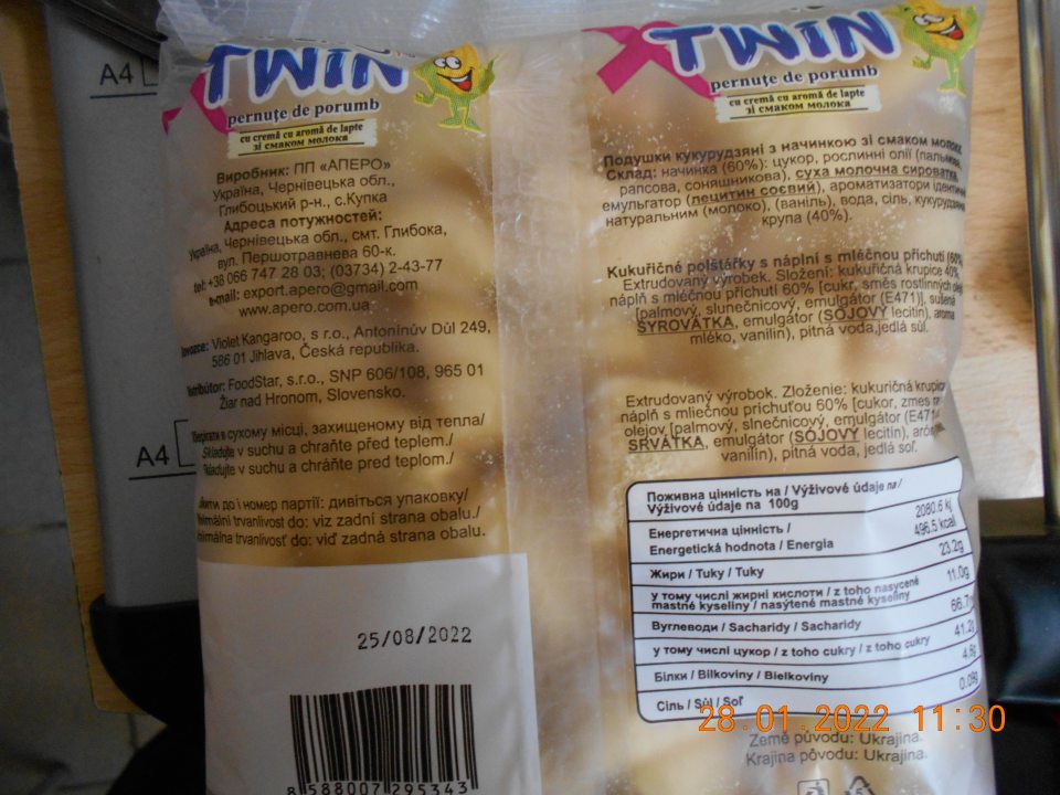 Chýbajúce označenie v štátnom jazyku. 