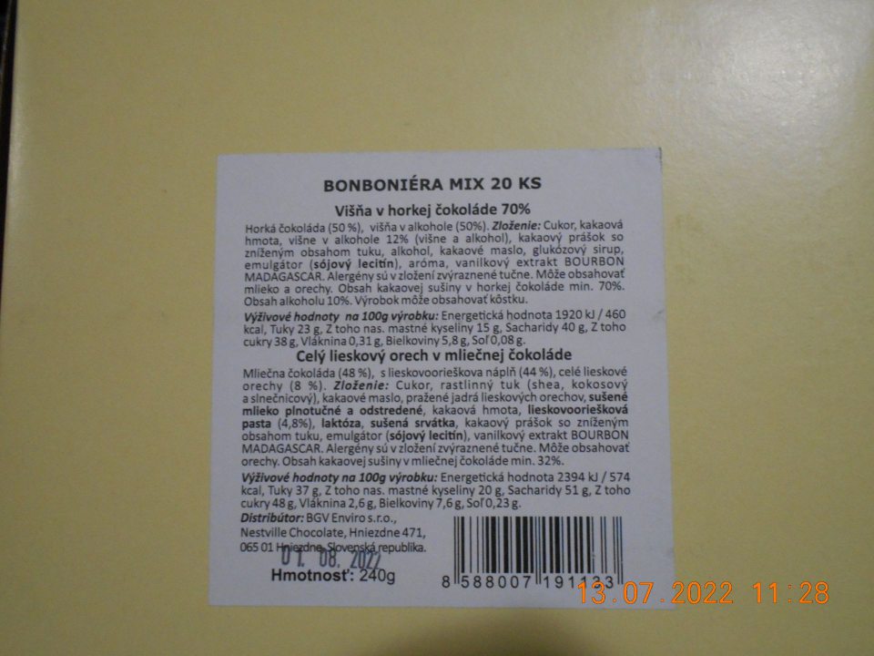 2.) v dvoch druhoch potravín označenie zloženia bola použitá skratka (nas., kys.)