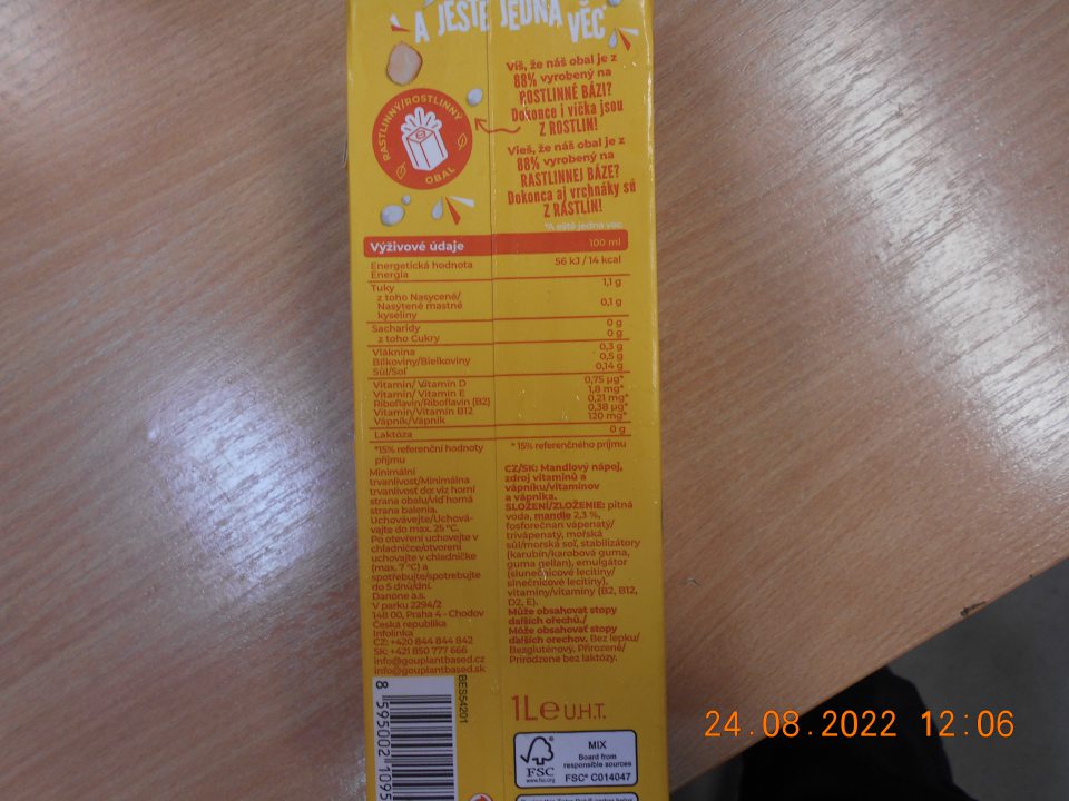  Nesprávne uvedené výživové údaje.