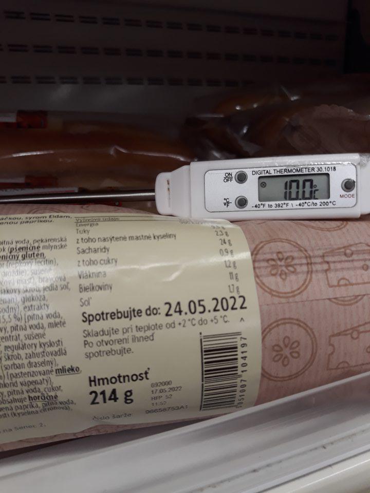 Nevyhovujúca teplota uchovávania výrobku