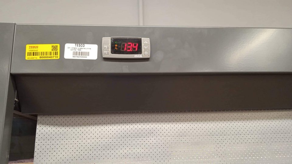 teplota v chladiacej vitríne