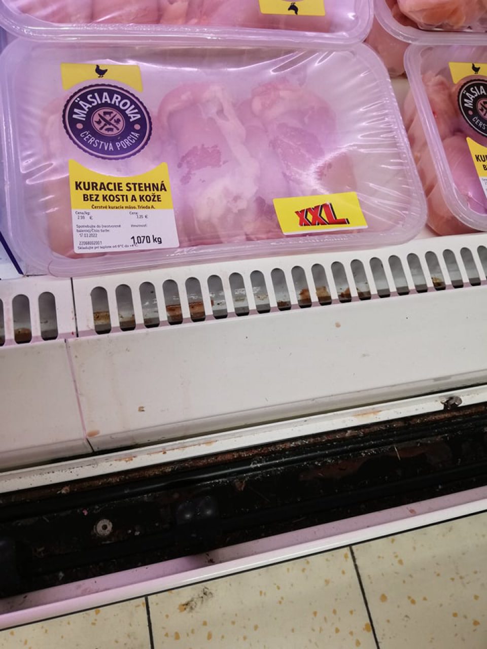 nedostatočná hygiena predaja