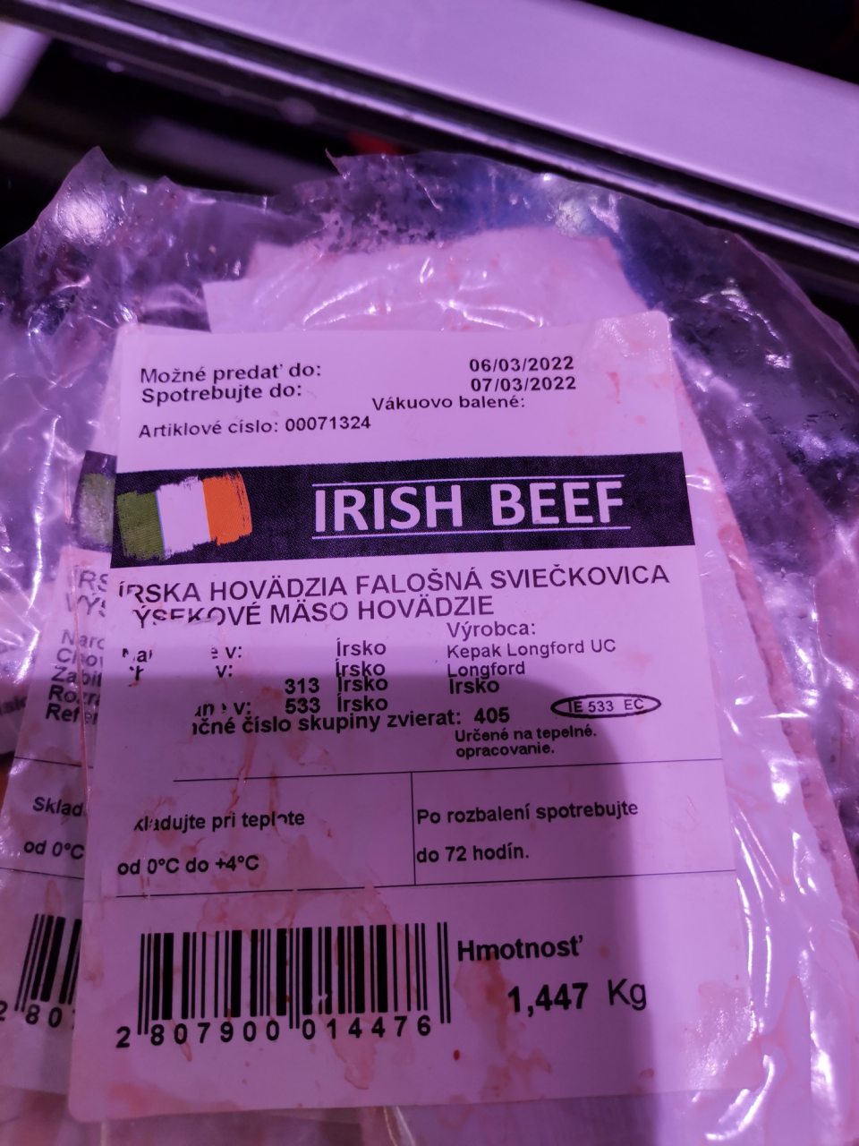 Originálne označenie hovädzieho mäsa