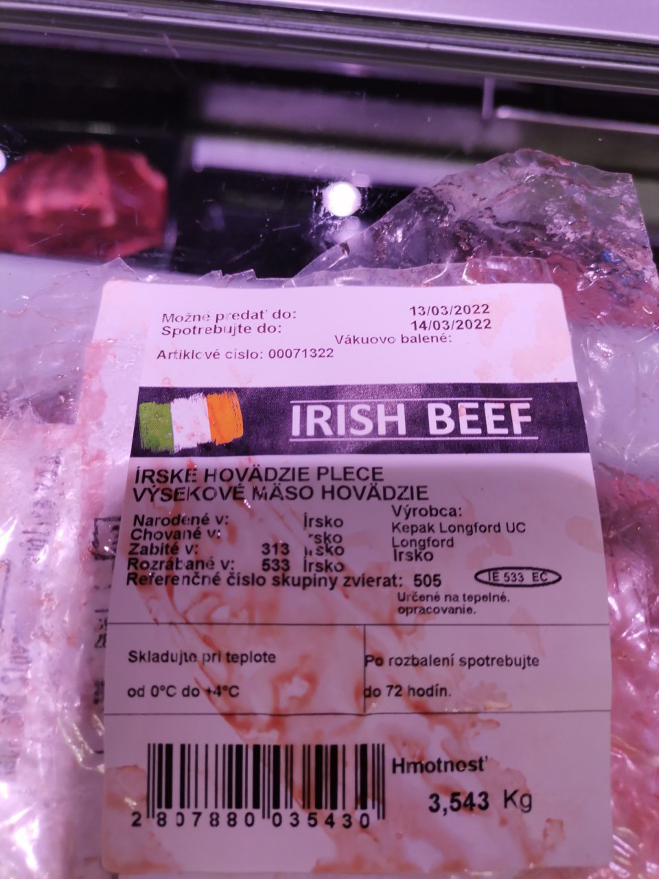 Originálne označenie hovädzieho mäsa