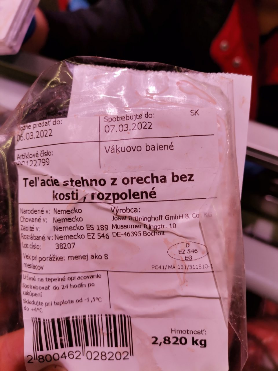 Originálne označenie hovädzieho mäsa