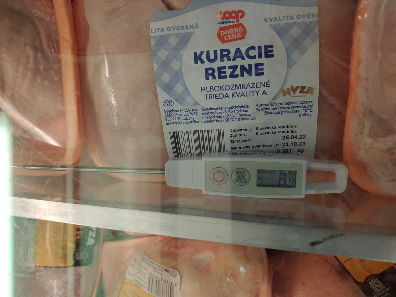 Uchovávanie pri nevyhovujúcich teplotách.