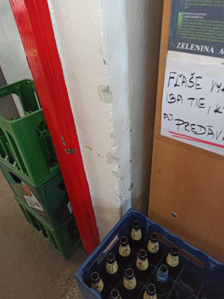 Hygiena prevádzkarne - poškodenie steny