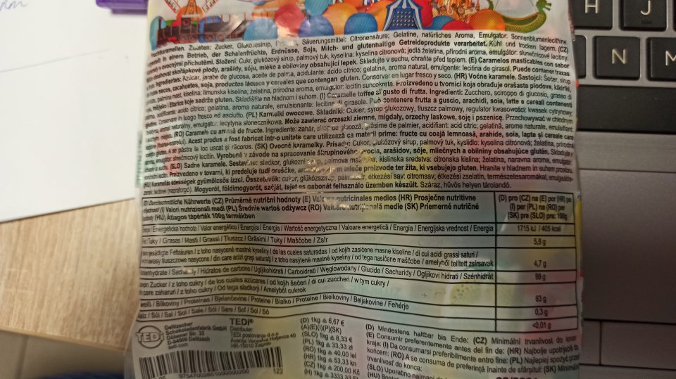 potravinový výrobok umiestňovaný na trh nesprávne označený