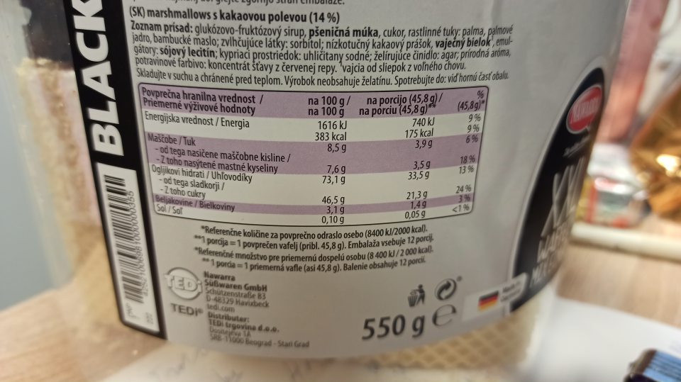 potravinový výrobok umiestňovaný na trh nesprávne označený