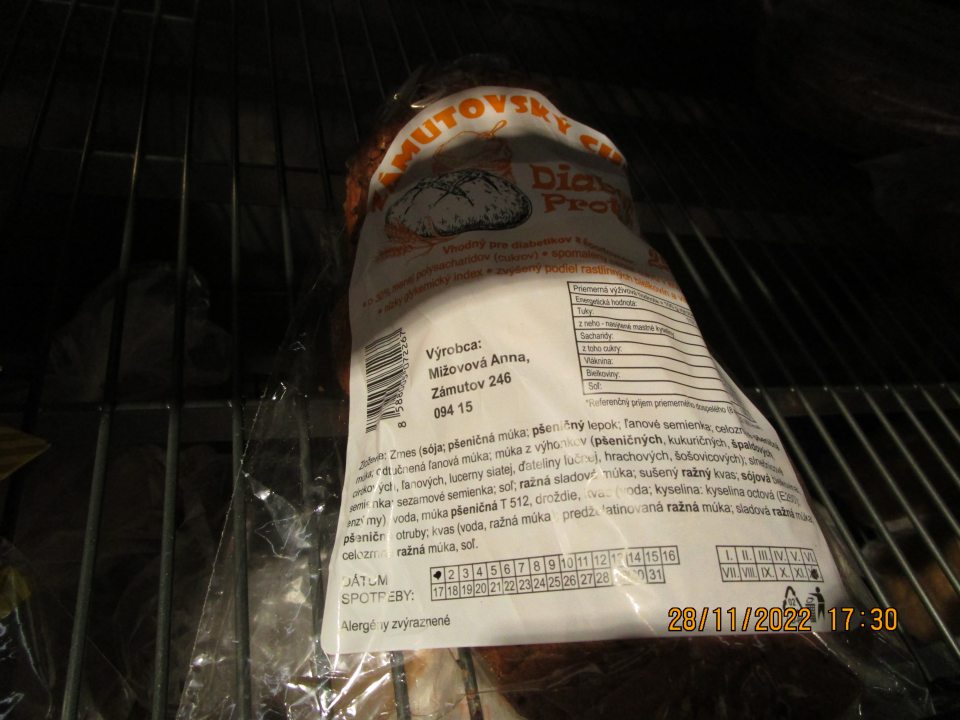 U 4 druhov Zámutovského chleba bol uvedený dátum spotreby namiesto dátumu minimálnej trvanlivosti v celkovom množstve 7,5 kg a v celkovej cene 29,22 €