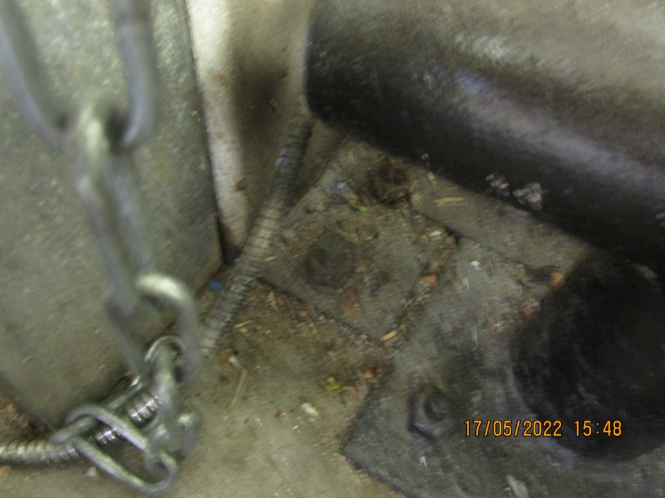 v zázemí v časti príjem tovaru za vstupnými dvermi znečistená podlaha pro kovovom stĺpiku nánosom špiny a prachu - v záemí za drevenými paletami úri kovovom stĺpiku oproti mraziacemu boxu znečistená podlaha zvyškami fólie, prachu a nečistotami 