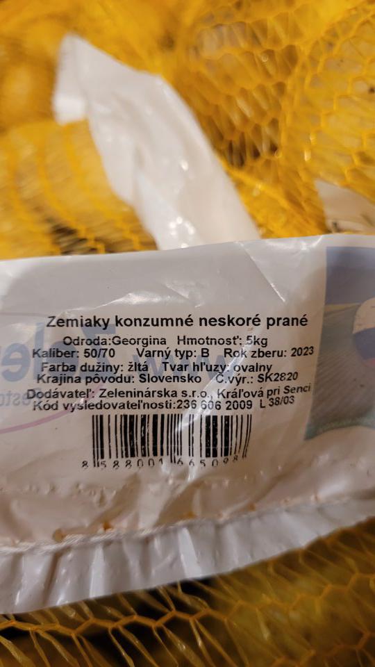 Zemiaky nevhodné na ľudskú spotrebu.