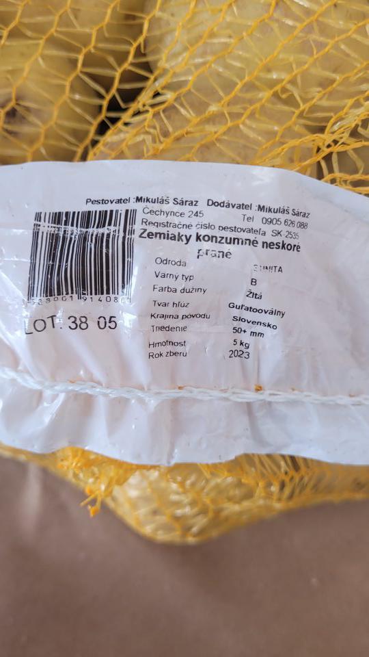 Zemiaky nevhodné na ľudskú spotrebu.